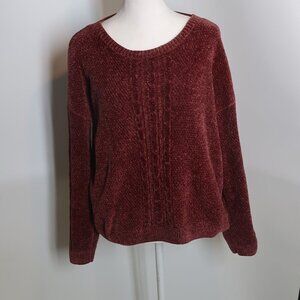 Pink Rose Women's Maroon Colored Sweater Size Medium
